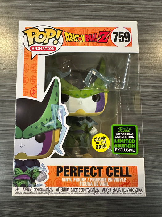 Funko POP! Animation: Dragon Ball Z - Perfect Cell (GiTD)(2020 Spring Convention)(Damaged Box)[C] #759