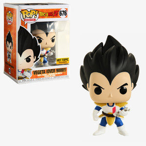 Funko POP! Animation: Dragonball Z - Vegeta (Over 9000!)(Hot Topic)(Damaged Box)  #676