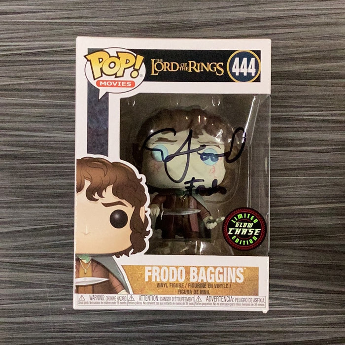 Funko POP! Movies: The Lord of The Rings - Frodo Baggins (GiTD)(CHASE)(Signed/Elijah Wood/JSA) #444
