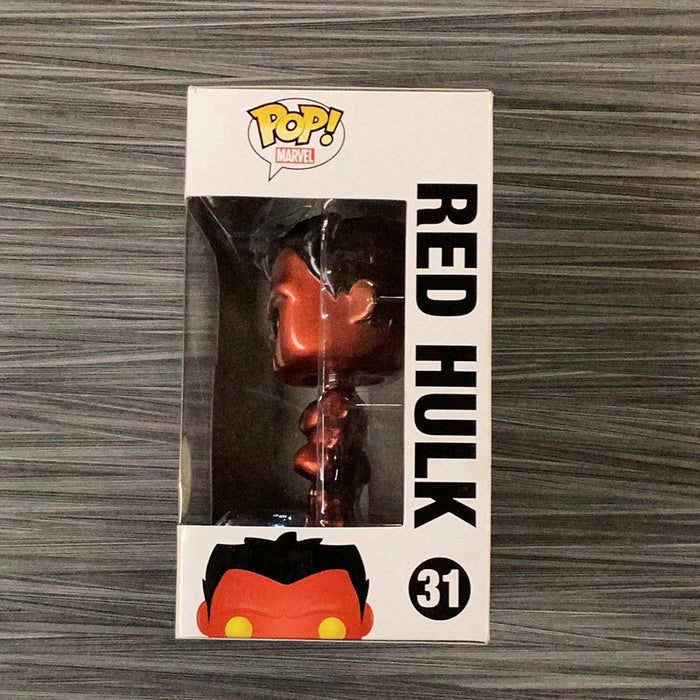 Funko POP! Marvel: Red Hulk [Metallic] (2013 SDCC/480 PCS)(Damaged Box) #31