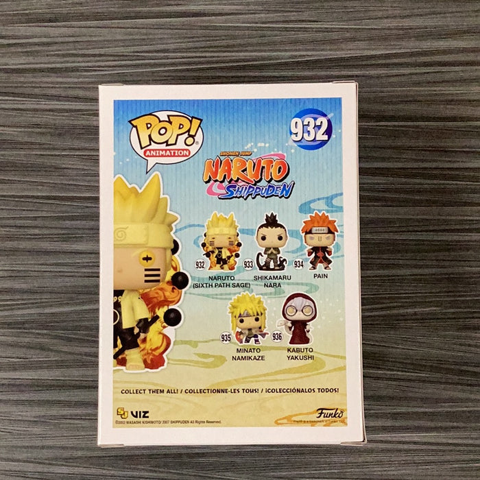 Funko POP! Animation: Naruto Shippuden - Naruto (Sixth Path Sage)(GiTD)(Specialty Series) Signed/Maile Flanagan/JSA #932