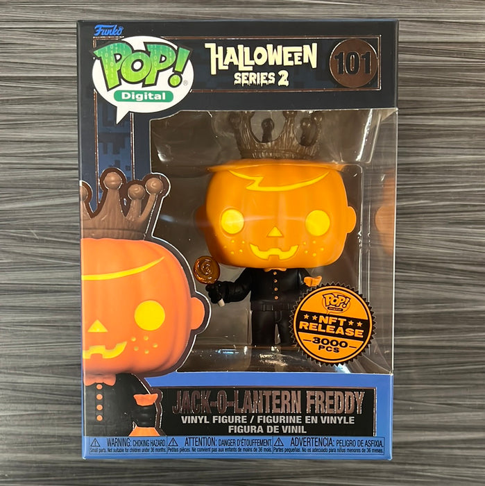 Funko POP! Digital: Halloween Series 2- Jack-O-Lantern Freddy (NFT Release)(3000 PCS)(Damaged Box) #101