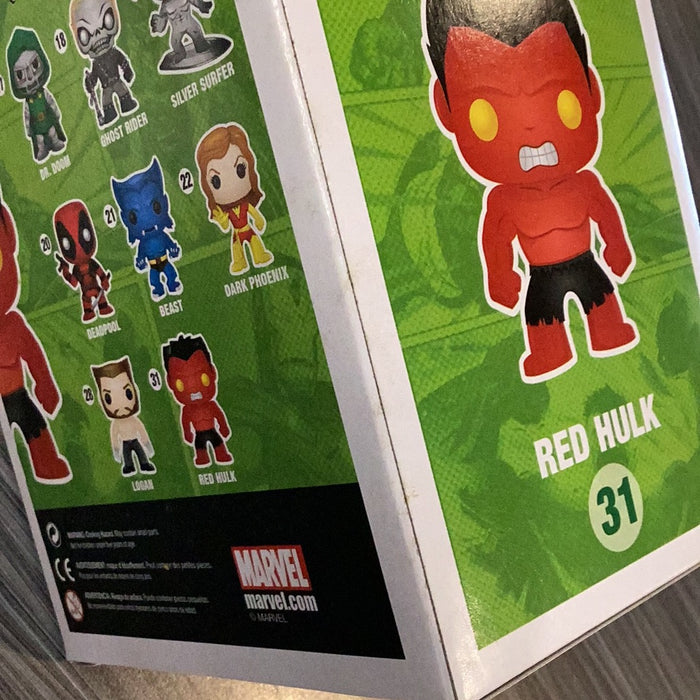Funko POP! Marvel: Red Hulk [Metallic] (2013 SDCC/480 PCS)(Damaged Box) #31
