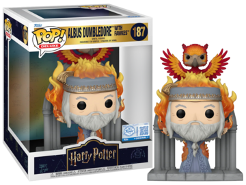 Funko POP! Harry Potter: Albus Dumbledore With Fawkes (Funko Sticker/Funko)[6-Inch] #187