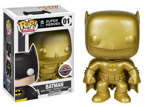 Funko POP! Heroes: Batman [Gold] (GameStop)(Damaged Box) #01