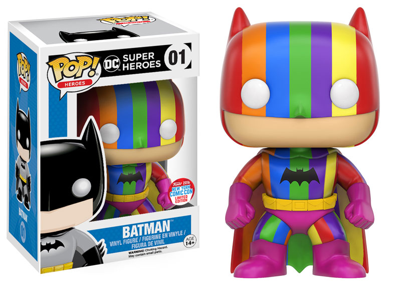 Funko POP! Heroes: DC Super Heroes - Batman [Rainbow](2016 NYCC)(Damaged Box) #01