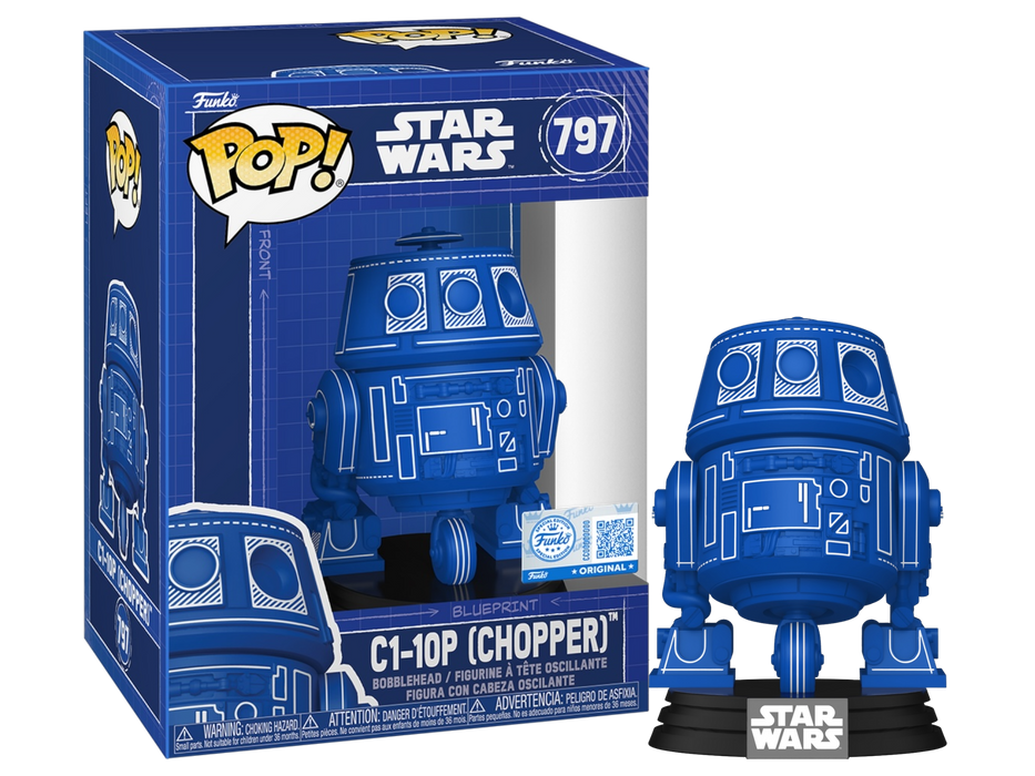 Funko POP! Star Wars: C1-10P [Chopper][Blueprint] (Entertainment Earth/Funko Sticker) #797