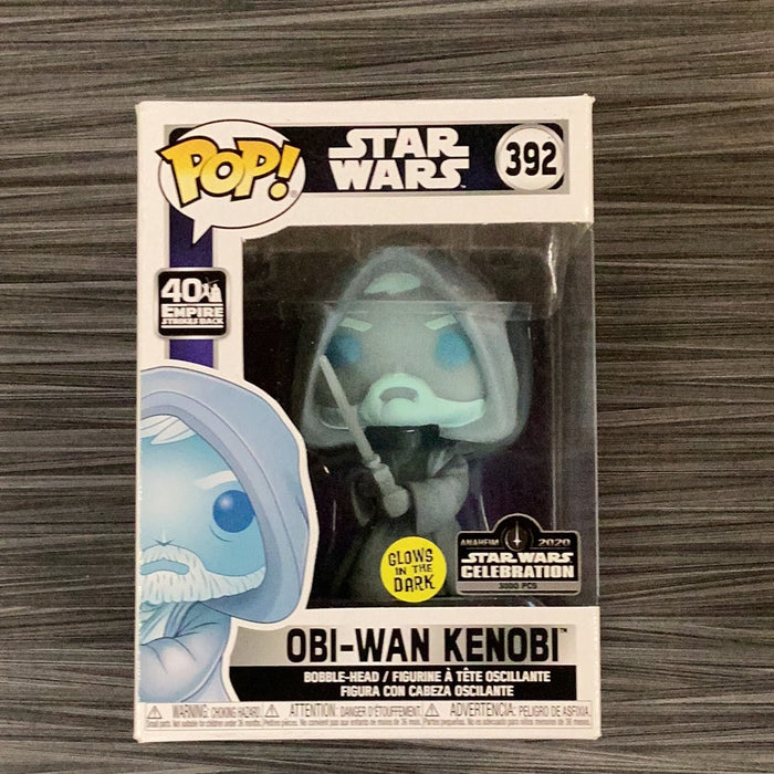 Funko POP! Star Wars: Obi-Wan Kenobi (GiTD)(2020 Anaheim Celebration)(Damaged Box)[B] #392