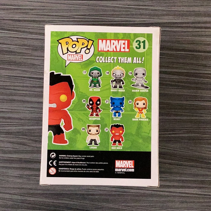 Funko POP! Marvel: Red Hulk [Metallic] (2013 SDCC/480 PCS)(Damaged Box) #31