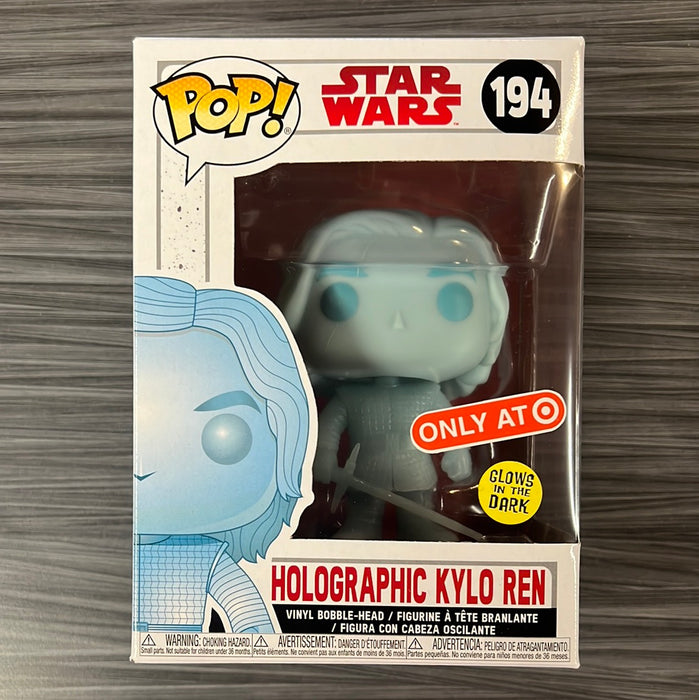 Funko POP! Star Wars: Holographic Kylo Ren (Target)(GiTD)(Damaged Box) #194