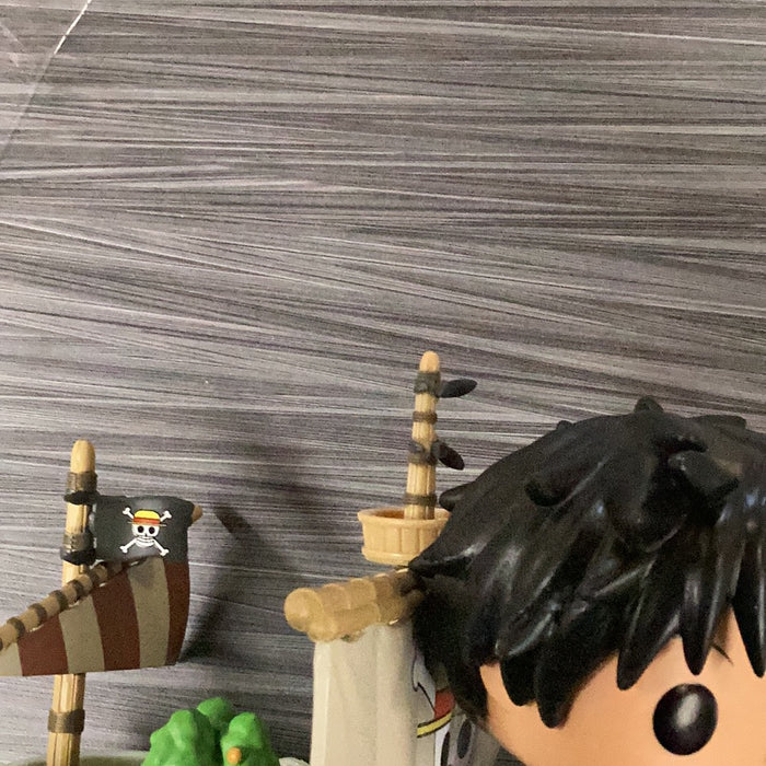 Funko POP Rides! One Piece: Luffy with Going Merry (2022 Fall Convention)(Missing Flag)(Damaged Box) #111