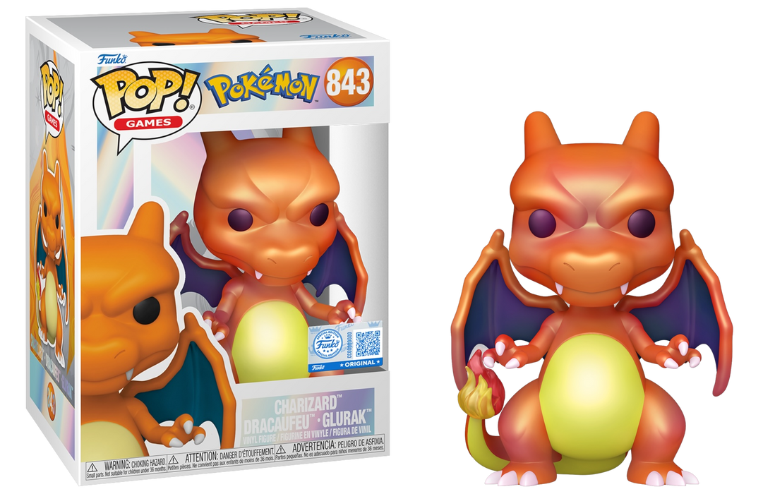 Funko POP! Games: Pokemon - Charizard [Pearlescent] (Pokemon Center/Funko Sticker) #843
