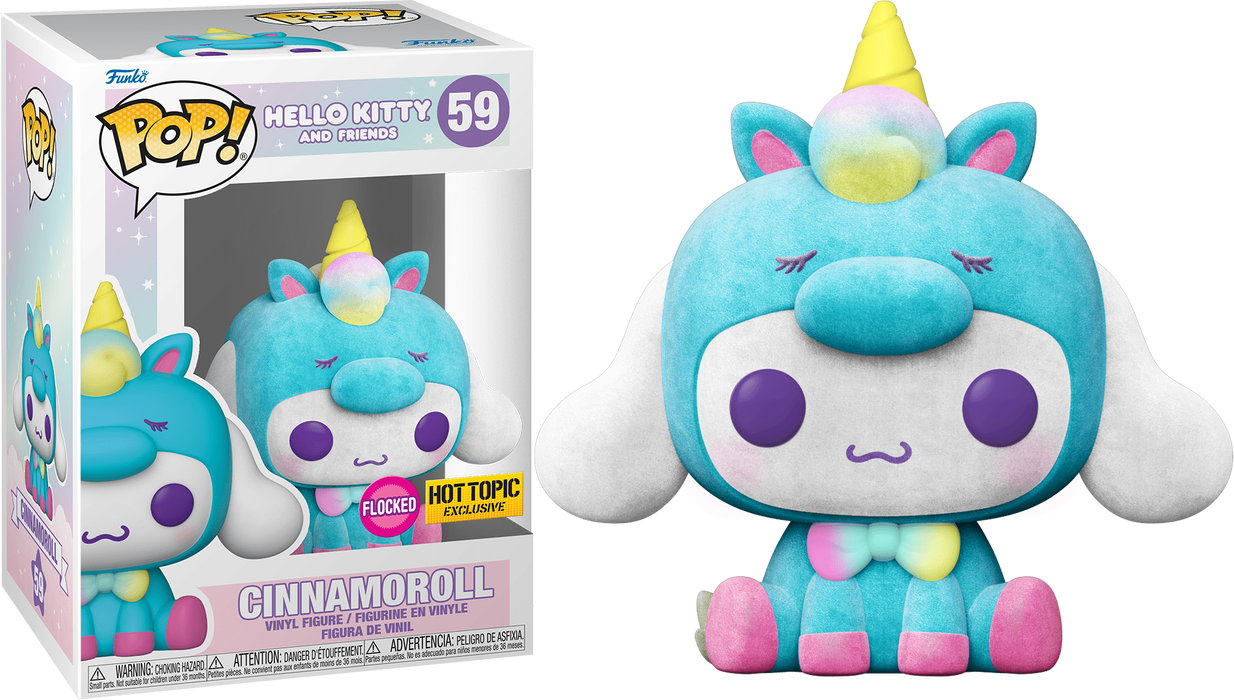 Funko POP! Hello Kitty & Friends: Cinnamoroll (Flocked)(Hot Topic)(Damaged Box) #59