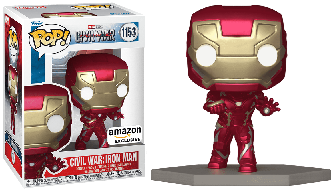 Funko POP! Marvel: Captain America Civil War - Iron Man (Amazon) #1153