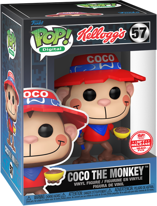 Funko POP! Digital: Kellogg's - Coco The Monkey (NFT Release)(1640 PCS)(Damaged Box) #57