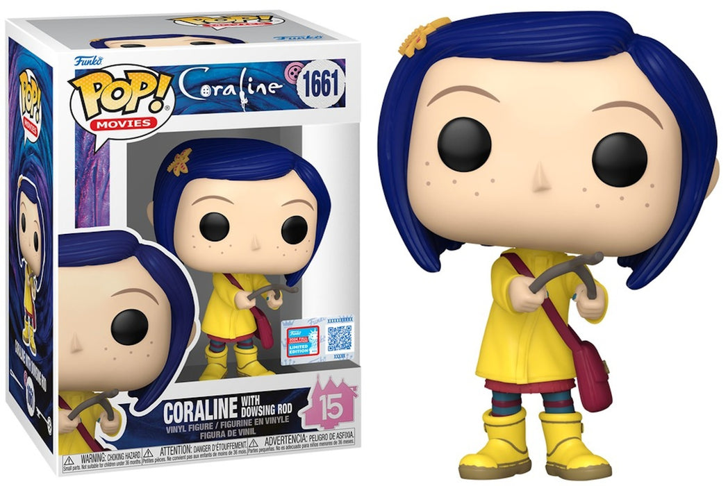Funko POP! Movies: Coraline - Coraline With Dowsing Rod (Funko Sticker/2024 Fall Convention)(Damaged Box) #1661