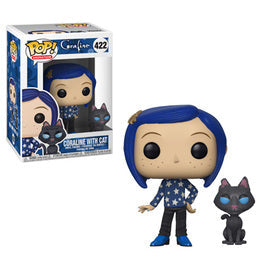 Funko POP! Animation: Coraline - Coraline w/ Cat Buddy (Damaged Box) #422