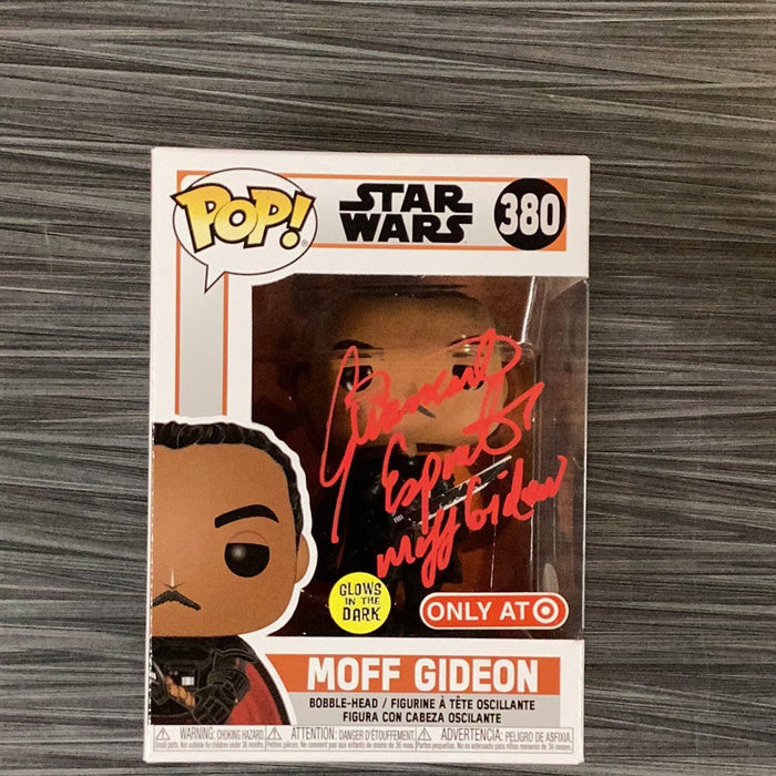 Funko POP! Star Wars: Moff Gideon (GiTD)(Target)(Signed/Giancarlo Esposito/JSA) #380