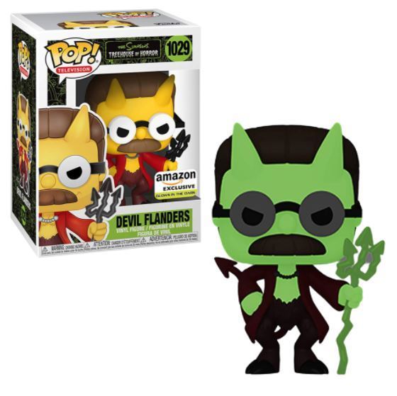 Funko POP! Television: The Simpsons Treehouse of Horror - Devil Flanders (GiTD)(Amazon)(Damaged Box) #1029