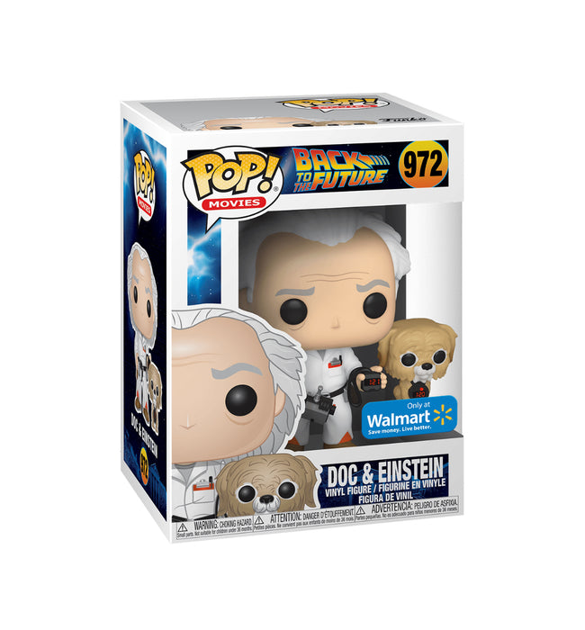 Funko POP! Movies: Back To The Future - Doc & Einstein (Walmart)(Damaged Box) #972