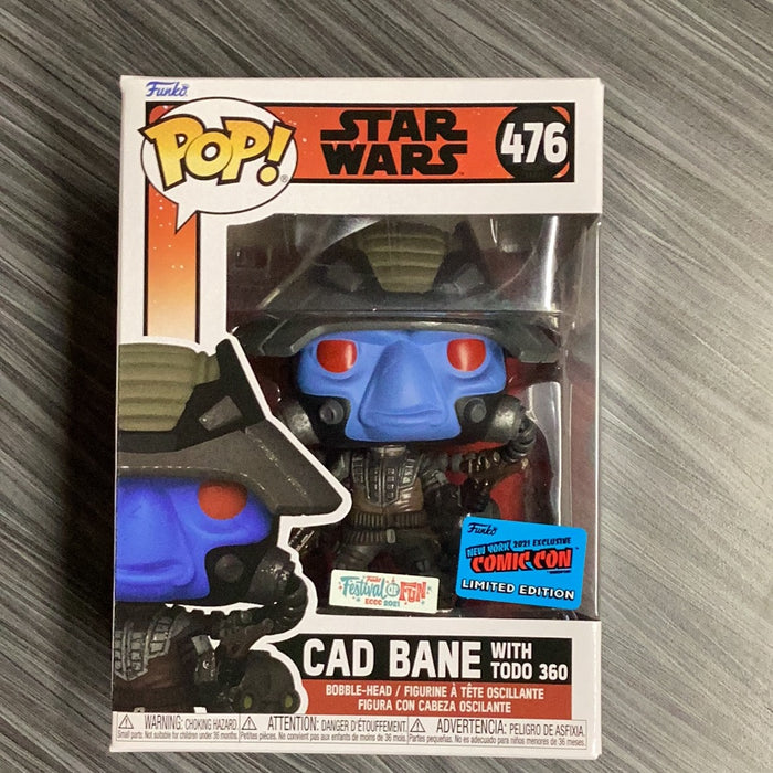 Funko POP! Star Wars: Cad Bane with Todo 360 (2021 NYCC)(Festival Of Fun)(Damaged Box) #476