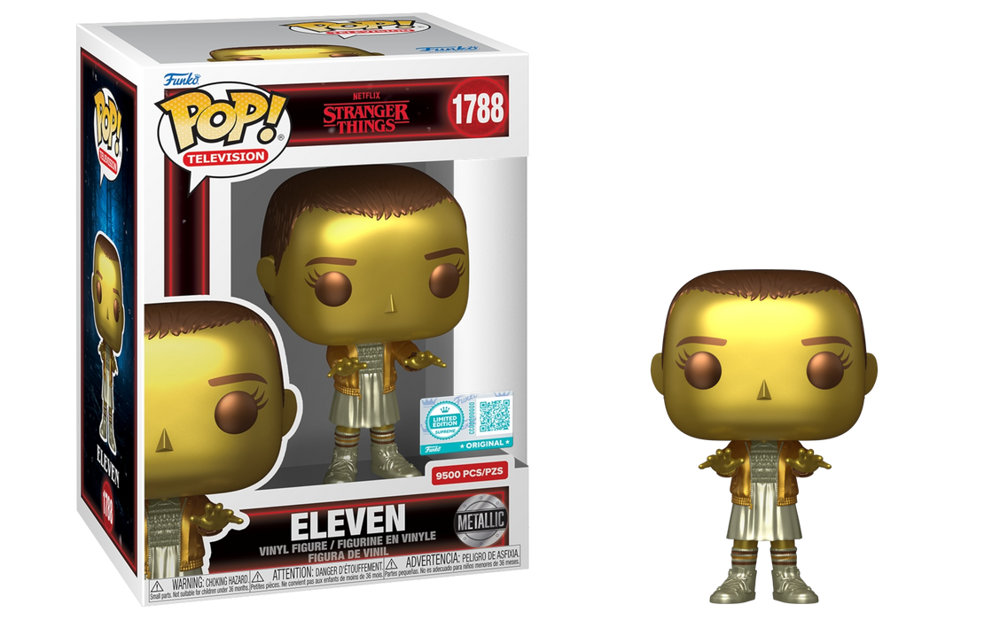 Funko POP! Television: Stranger Things - Eleven [Gold] (Metallic)(Target/Funko Supreme)(9500 PCS)(Damaged Box) #1788