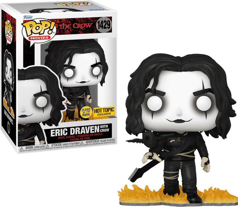 Funko POP! Movies: The Crow: Eric Draven with Crow (GiTD)(Hot Topic)(Damaged Box) #1429