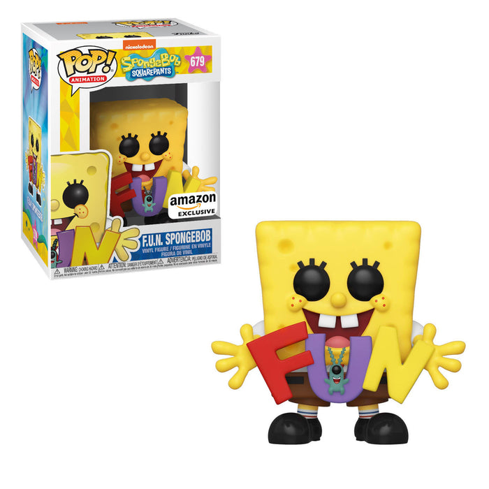 Funko POP! Animation: Spongebob Squarepants - F.U.N Spongebob (Amazon)(Damaged Box) #679
