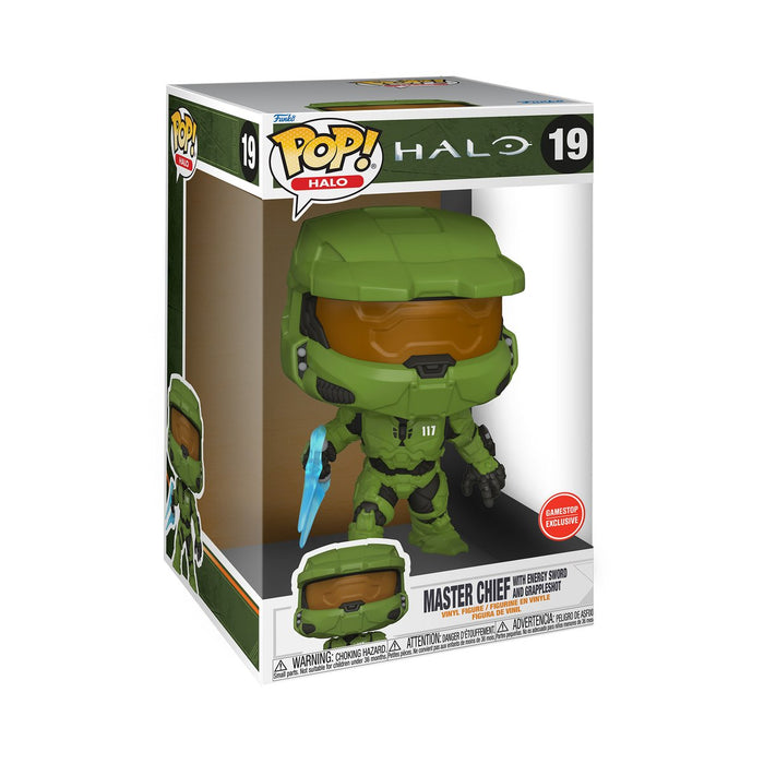 Funko POP! Halo: Halo - Master Chief with Energy Sword & Grappleshot [10 Inch](GameStop)(Damaged Box) #19