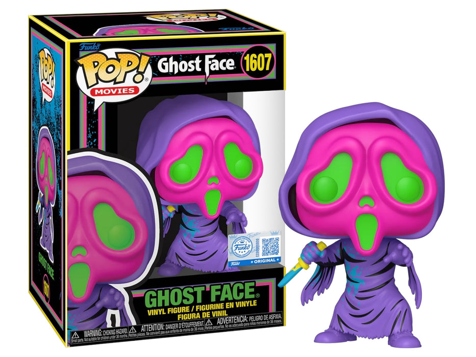 Funko POP! Movies: Ghost Face [Black Light] (Entertainment Earth/Funko Sticker) #1607