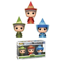 Funko POP! Disney: Sleeping Beauty - Fauna/ Flora/ Merryweather (2019 ECCC)(Damaged Box)[3Pack)