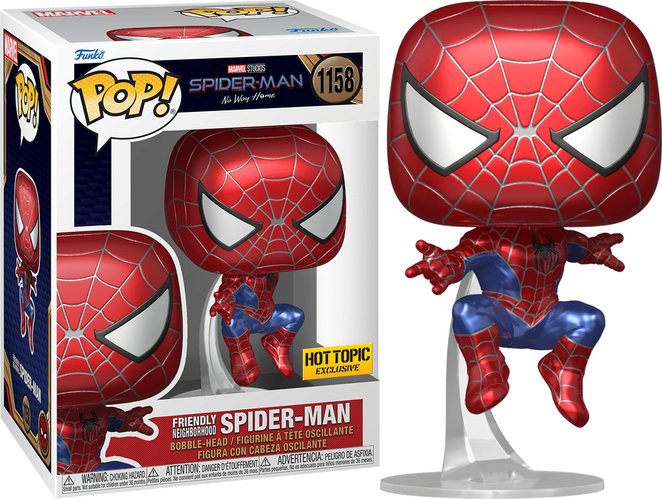 Funko POP! Marvel: Spider-Man No Way Home - Friendly Neighborhood Spider-Man (Hot Topic)(Damaged Box) #1158