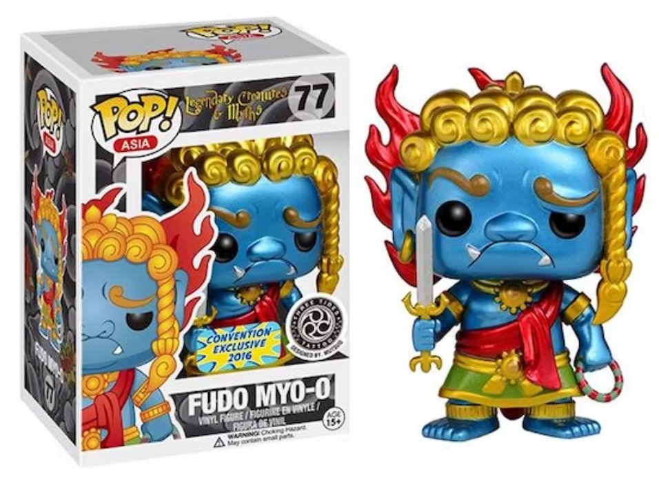 Funko POP! Asia: Legendary Creatures and Myths - Fudo Myo-O [Metallic](Three Tides Tattoo) (2016 Convention Exclusive)(Damaged Box) #77