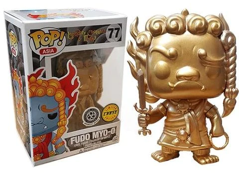 Funko POP! Asia: Legendary Creatures and Myths - Fudo Myo-O [Gold] (Three Tides Tattoo)(CHASE)(Damaged Box)[B] #77