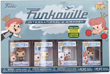 Funko Bitty POP! Funkoville - Varsity Freddy / Paperboy Freddy / Ice Cream Proto / Cheer Franny (2024 Summer Convention)