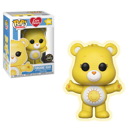 Funko POP! Animation: Care Bears - Funshine Bear (GiTD)(CHASE)(Damaged Box) #356