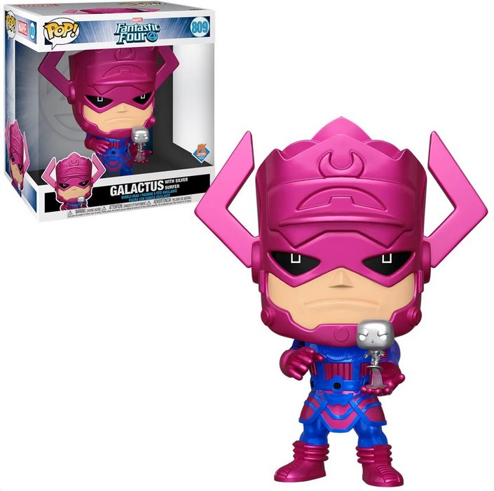 Funko POP! Marvel: Fantastic Four - Galactus w/ Silver Surfer [10 Inch] (PX Previews)(Damaged Box) #809