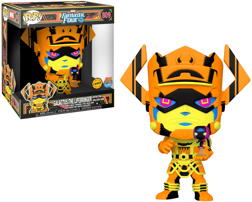 Funko POP! Marvel: Fantastic Four - Galactus With The Fallen One [Black Light](PX Previews)(CHASE)(Damaged Box) #809