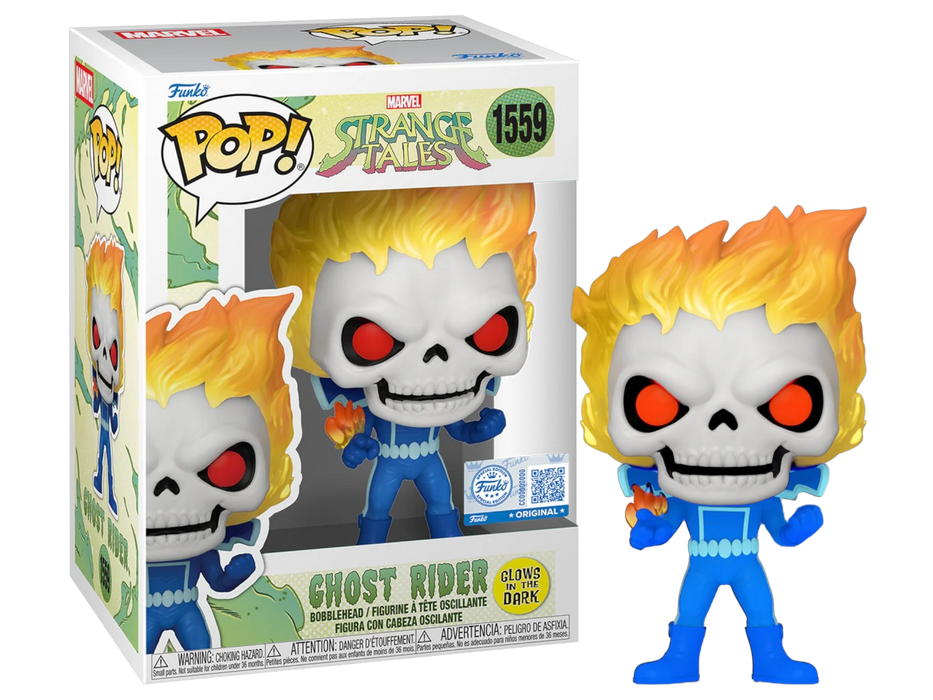 Funko POP! Marvel: Strange Tales - Ghost Rider (GiTD)(Entertainment Earth/Funko Sticker) #1559