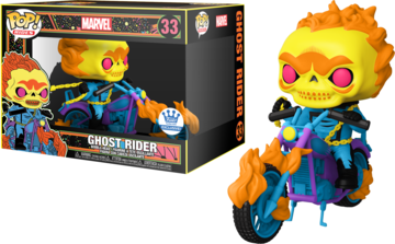 Funko POP! Rides: Marvel - Ghost Rider [Black Light](Funko)(Damaged Box) #33