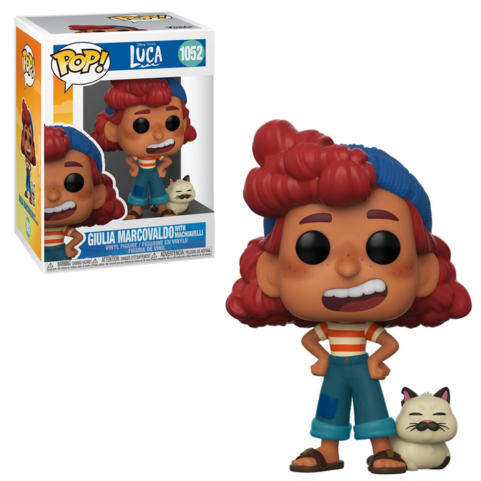 Funko POP! Disney Pixar: Luca - Giulia Marcovaldo With Machiavelli (Damaged Box) #1052