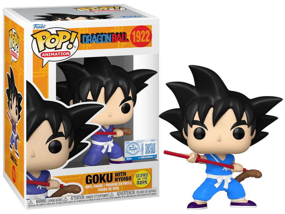 Funko POP! Animation: Dragon Ball - Goku with Nyoibo (GiTD) (AE Exclusive/Funko Sticker) #1922