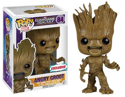 Funko POP! Guardians of The Galaxy - Angry Groot (Exclusive Missing Sticker)(Damaged Box) #84