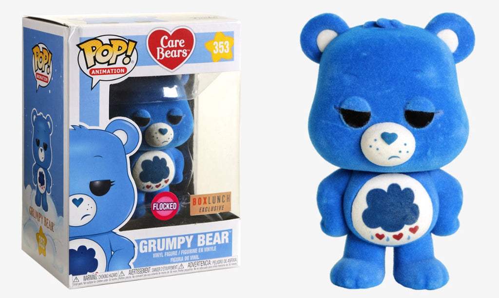 Funko POP! Animation: Care Bears - Grumpy Bear (Flocked)(BoxLunch)(Damaged Box) #353