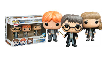 Funko POP! Movies: Harry Potter, Ron Weasley & Hermione Granger [3 Pack](Damaged Box)
