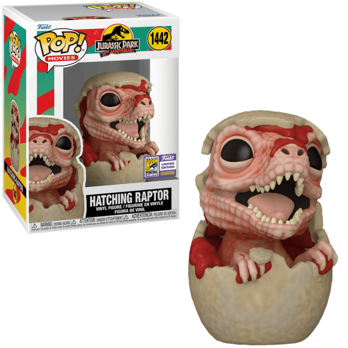 Funko POP! Movies: Jurassic Park - Hatching Raptor (2023 SDCC)(Damaged Box) #1442