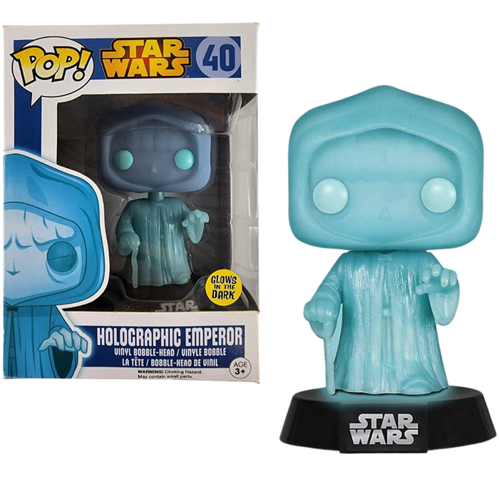 Funko POP! Star Wars: Holographic Emperor (GiTD) #40