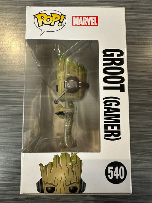 Funko POP! Marvel: Groot [Gamer](GameStop)(CHASE)(Damaged Box)  #540