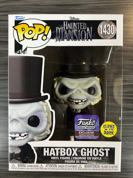 Funko POP! Disney: Haunted Mansion: Hatbox Ghost (Funko Hollywood)(GiTD)(Damaged Box) #1430