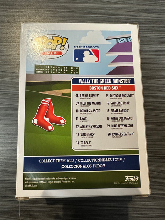 Funko POP! MLB: Wally The Green Monster [Red Jersey](Damaged Box) #07